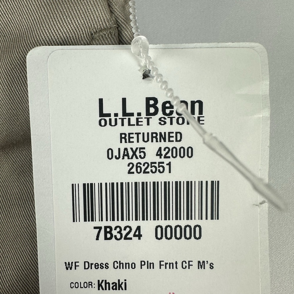 Brand New LL Bean Mens‎ Classic Fit Pants Khakis Tan Size 42 - Picture 6 of 9